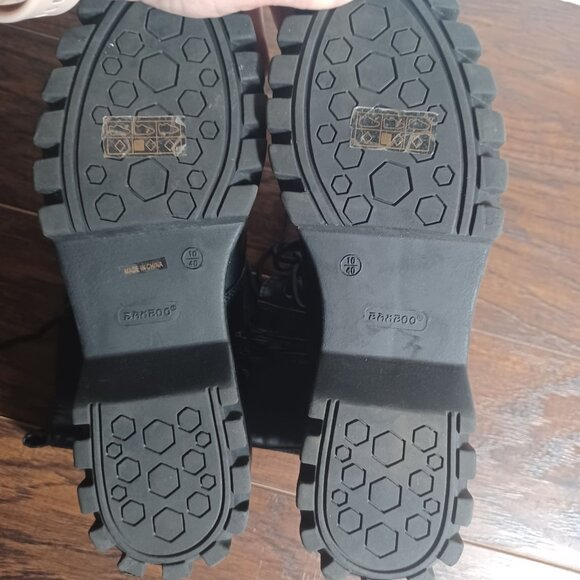 Womens Y2K Combat Boots Size 10 Black Chunky Goth Grunge EDM Platform 90s - Picture 6 of 7